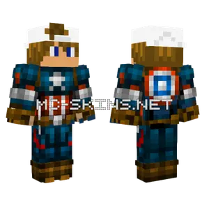Teen Captain America Minecraft skin