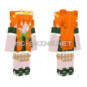 Texial Orange Hair Girl Minecraft skin
