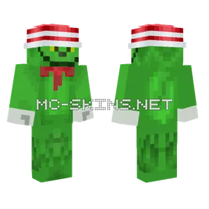 The Grinch Cat Attire Minecraft skin