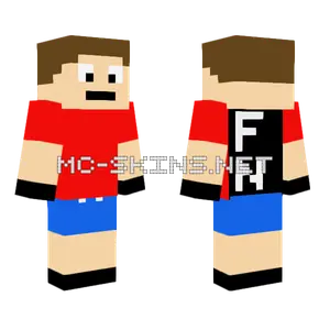 Tianfn Red and Blue Outfit