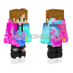 Tie Dye Gamecraft Girl Minecraft skin