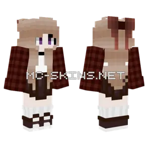 Timber Jack Girl W Bow Minecraft skin