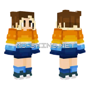 Tnt Gnome Sunset Hoodie Orange Minecraft skin