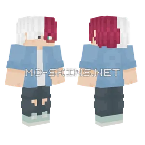 Todoroki Blue Jacket Minecraft skin