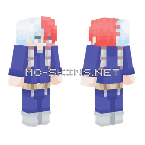Todoroki Blue Outfit Minecraft skin