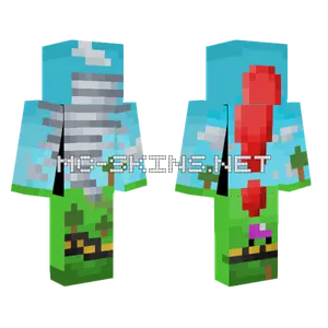 Tornado Announcement Pixelart Minecraft skin