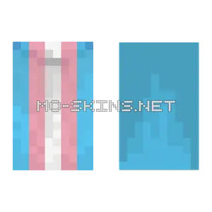 Transgender Flag Stripes cape, outside and lining