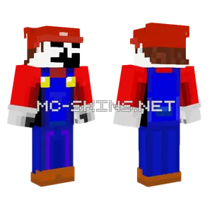 Traumatized Mario Minecraft skin