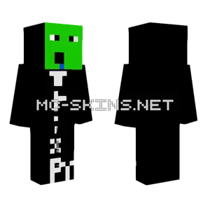 Trixperrrr Green Face Minecraft skin