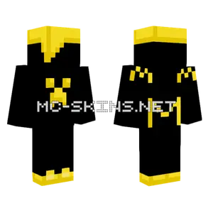 Tron Trip Yellow Minecraft skin