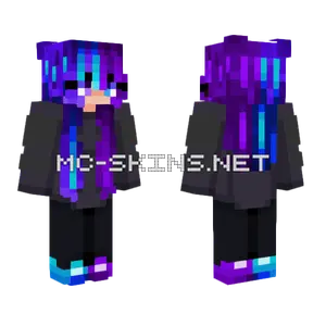 Tsukiiii Blue Purple Minecraft skin