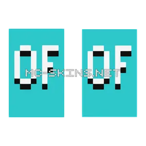 Turquoise OptiFine Letters cape, outside and lining