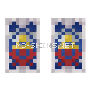 Two Blue Figures cape, outside and lining