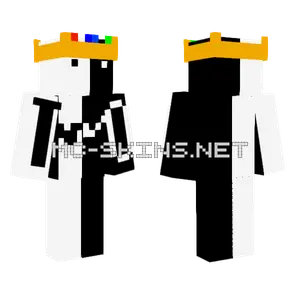 Two With Crown Minecraft skin
