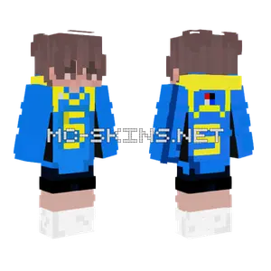 UCLA Basketball Boy Minecraft skin