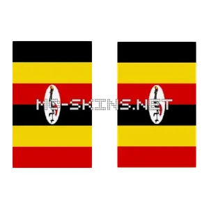 Uganda Flag cape, outside and lining