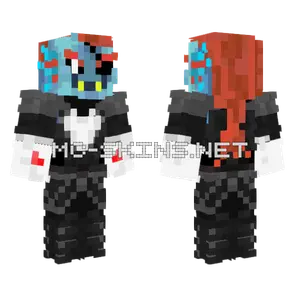 Undyne The Undying Battle 2 Minecraft skin
