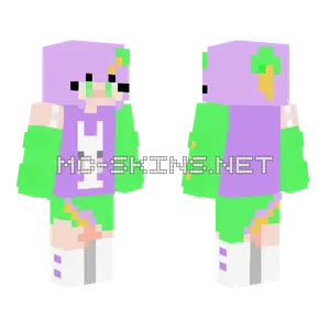 Unshaded Purple Bunny Girl Minecraft skin