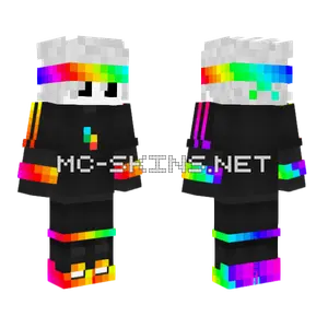 Unspoken Rainbow Glitch Minecraft skin
