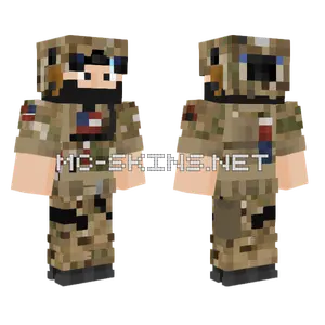 US Army 75th Ranger Regiment Balaclava Minecraft skin