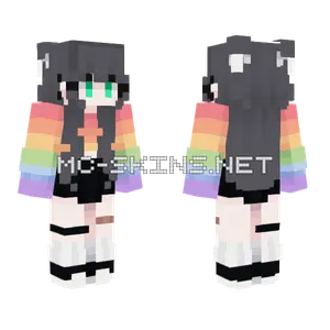 Uwu Rainbow Skin Minecraft skin