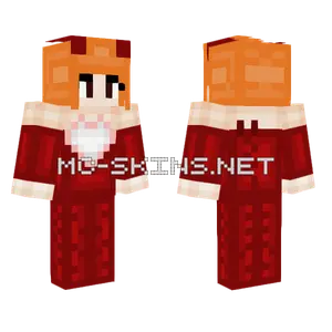 Valentine Devil Fox Girl Minecraft skin