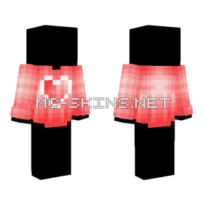 Valentine Peachy Pink Sweater Minecraft skin