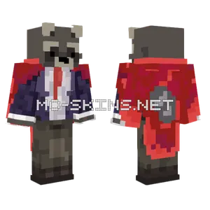 Vampire Raccoon Minecraft skin