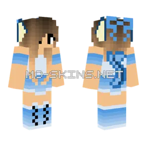 Vaporeon Girl Minecraft skin
