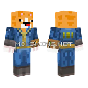 Vault 111 Orange Cat Minecraft skin