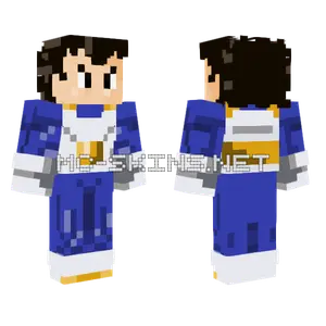 Vegeta Blue Outfit Minecraft skin
