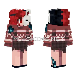 Vespervoo Red Outfit Minecraft skin