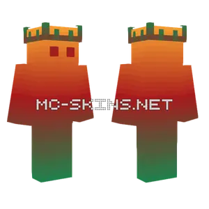 Vibrant Gradient Crown Minecraft skin