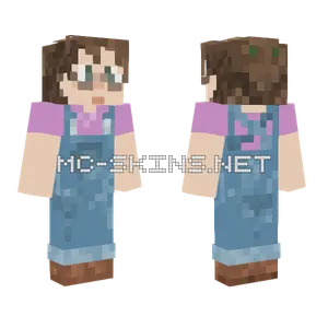Victoria Blue Overalls Minecraft skin