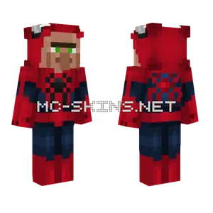 Villager Fan Of Spiderman Minecraft skin