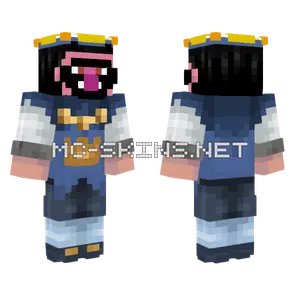 Villager King Blue Minecraft skin