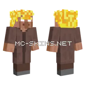 Villager SSJ Blue False Minecraft skin