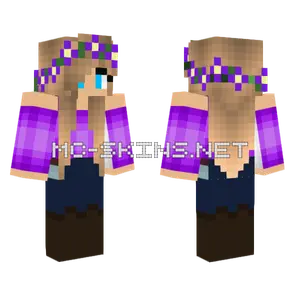 Violet Moon Girl Minecraft skin