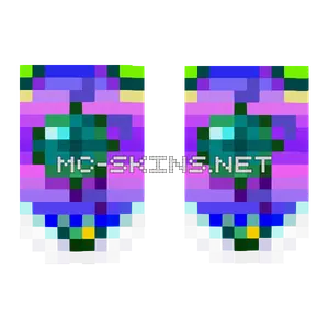 Violet Nebula Burst cape, outside and lining