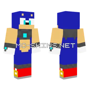 Virtual Hedgehog Blue Minecraft skin
