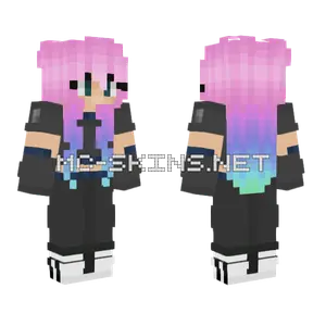 Viviantte Pink Hair Girl Minecraft skin