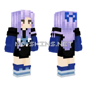 Vixella Blue Bats Minecraft skin