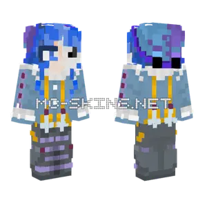 Vrcrdv Blue Bird Girl Minecraft skin