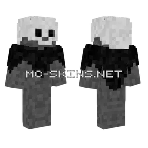 Wandering Skull Man 4 Pixel Arm Minecraft skin