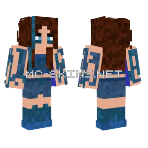 Warped Biome Girl Minecraft skin