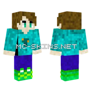 Warped Blue Green Outfit