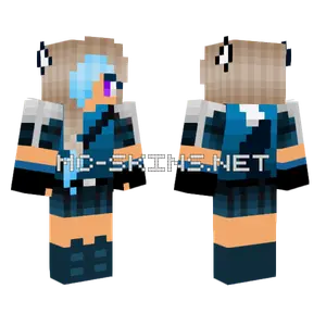 Warrior Wolf Girl Minecraft skin