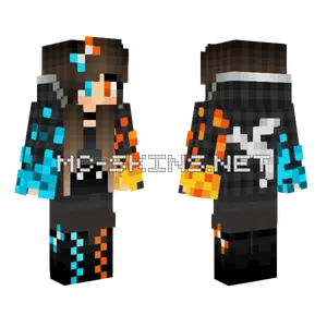 Water Fire Girl Minecraft skin