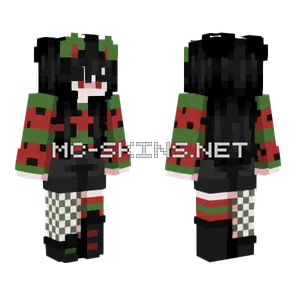 Watermelon Cat Minecraft skin
