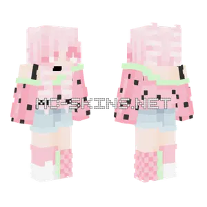 Watermelon Sugar Girl Minecraft skin